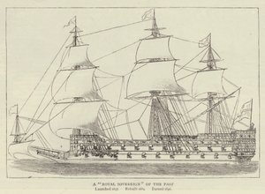 A Royal Sovereign of the Past by English School